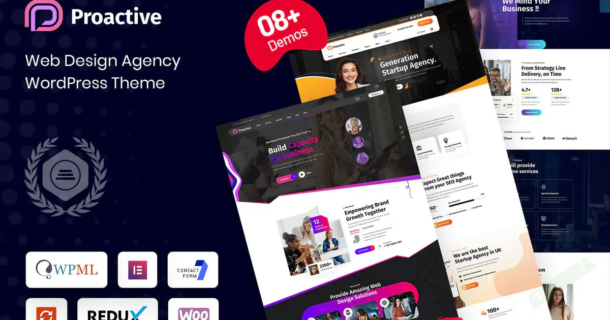 Proactive - Web Design Agency WordPress Theme